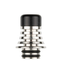 Reewape Slim 510 Drip Tip - SS Heatsink silber-schwarz Farbe