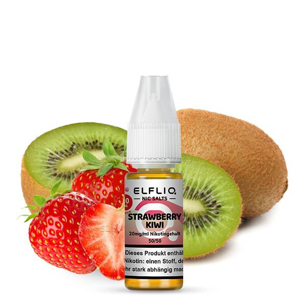 ELFBAR ELFLIQ Strawberry Kiwi Nikotinsalz Liquid 10 ml 20mg Nikotinmenge