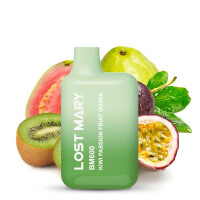 Lost Mary BM600 CP Einweg E-Zigarette - Kiwi Passion Fruit Guava 20mg Nikotinmenge