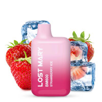 Lost Mary BM600 CP Einweg E-Zigarette - Strawberry Ice 20mg Nikotinmenge