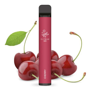 Elfbar 600 Einweg E-Zigarette - Cherry 0mg Nikotinmenge