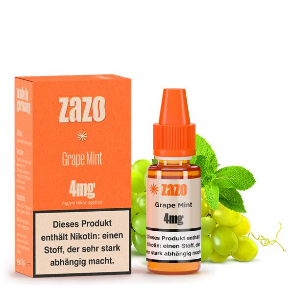 ZAZO Classics Grape Mint Liquid 10ml 4mg Nikotinmenge