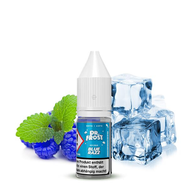 DR. FROST Ice Cold Blue Razz Nikotinsalz Liquid 10 ml 20mg Nikotinmenge