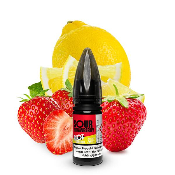 RIOT SQUAD BAR EDITION Sour Strawberry Nikotinsalz Liquid 10 ml 20mg Nikotinmenge