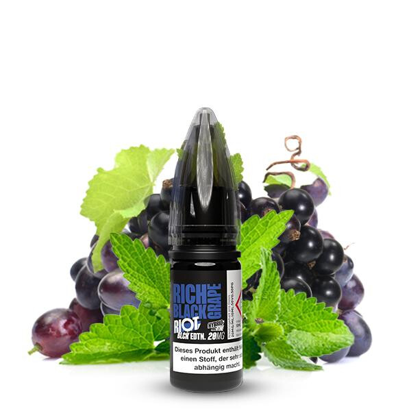 RIOT SQUAD Black Edition Rich Black Grape Nikotinsalz Liquid 10 ml 20mg