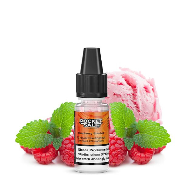 POCKET SALT Raspberry Sherbet Nikotinsalz Liquid 10 ml 20mg Nikotinmenge