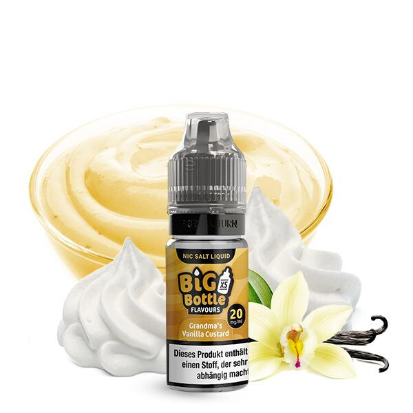 BIG BOTTLE Grandmas Vanilla Custard Nikotinsalz Liquid 10 ml 10mg Nikotinmenge