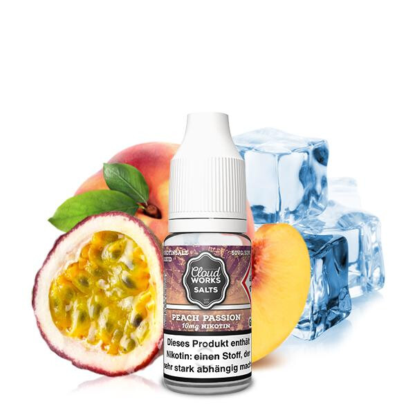 CLOUDWORKS Peach Passion Nikotinsalz Liquid 10ml 20mg Nikotinmenge
