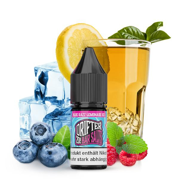 DRIFTER Blue Razz Lemonade Ice Nikotinsalz Liquid 10ml 10mg Nikotinmenge