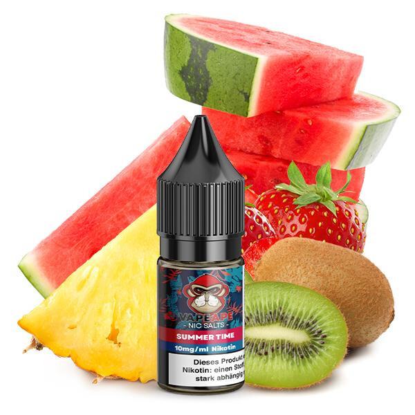 VAPEAPE Summertime Nikotinsalz Liquid 10 ml 10mg Nikotinmenge
