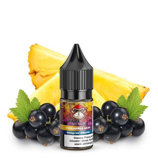VAPEAPE Pineapple Acai Nikotinsalz Liquid 10 ml 10mg Nikotinmenge
