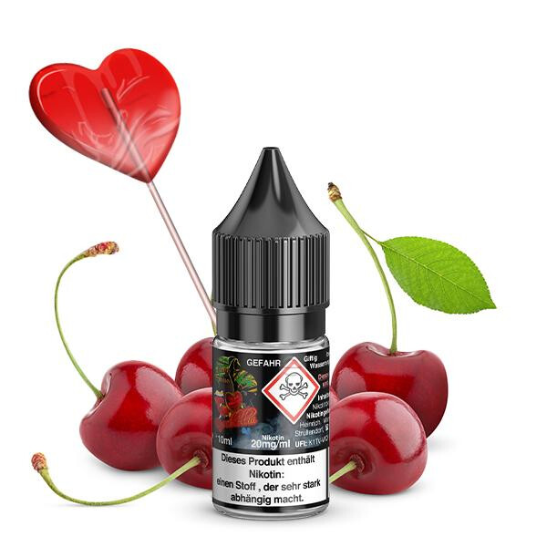 LÄDLA JUICE Volle Fresse Kirschlolli Nikotinsalz Liquid 10 ml 20mg Nikotinmenge