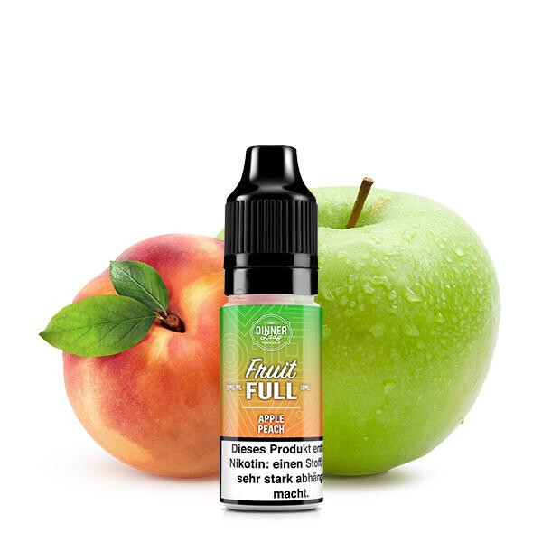 DINNER LADY FRUIT FULL Apple Peach Nikotinsalz Liquid 10 ml 20mg Nikotinmenge