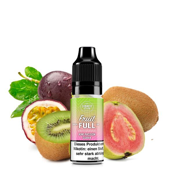 DINNER LADY FRUIT FULL Kiwi Passion Guava Nikotinsalz Liquid 10 ml 20mg Nikotinmenge