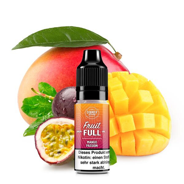 DINNER LADY FRUIT FULL Mango Passion Nikotinsalz Liquid 10 ml 20mg Nikotinmenge