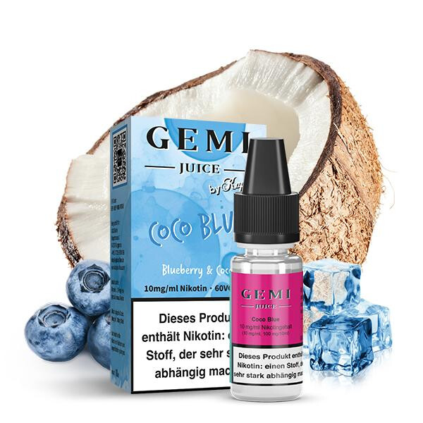 GEMI JUICE by Kapkas Flava Coco Blue Nikotinsalz Liquid 10ml 10mg Nikotinmenge