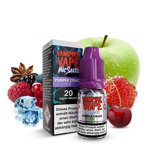 VAMPIRE VAPE Purple Craze Ice Nikotinsalz Liquid 10 ml 10mg Nikotinmenge