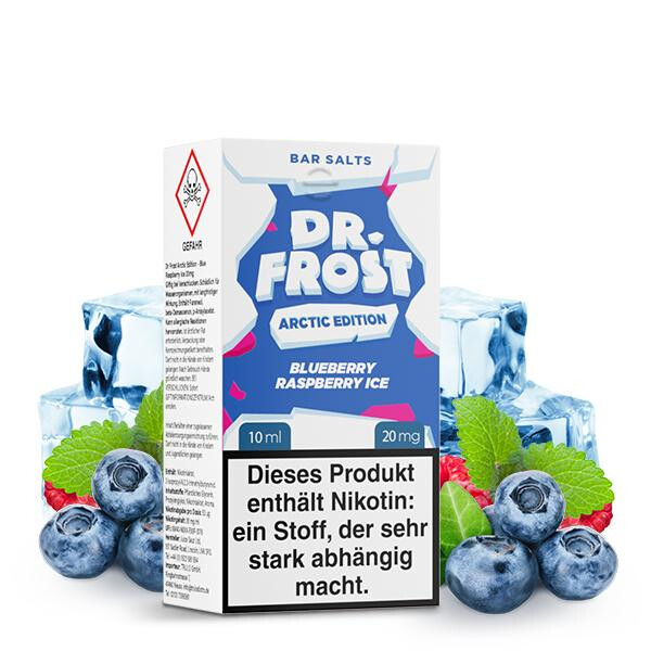 DR. FROST Arctic Edition Blueberry Raspberry Ice Nikotinsalz Liquid 10 ml 10mg Nikotinmenge