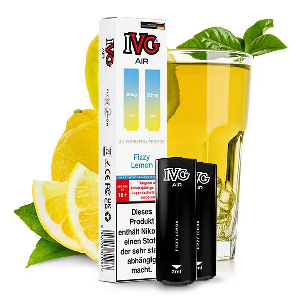 2x IVG Air Prefilled Pod - Fizzy Lemon 20mg Nikotinmenge