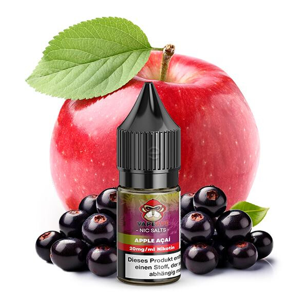 VAPEAPE Apple Acai Nikotinsalz Liquid 10 ml 10mg Nikotinmenge