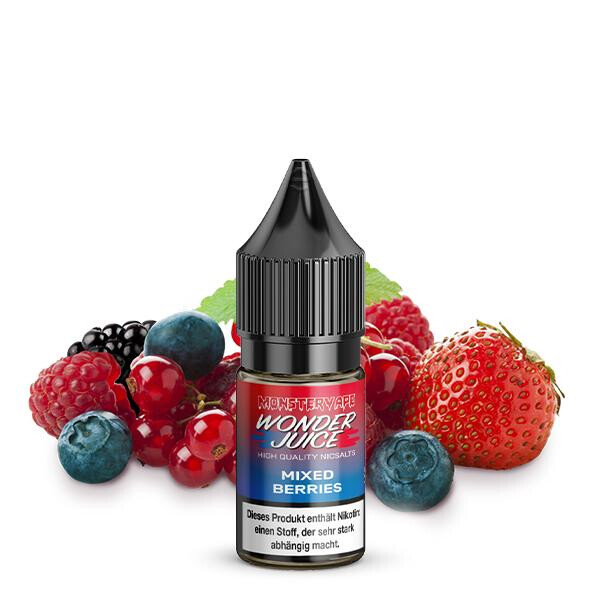WONDERJUICE Mixed Berries Nikotinsalz Liquid 10 ml 20mg Nikotinmenge