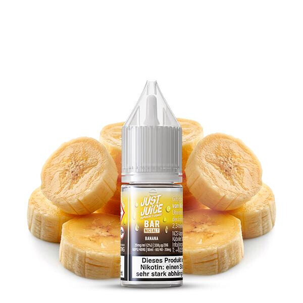 JUST JUICE BAR RANGE Banana Nikotinsalz Liquid 10 ml 10mg Nikotinmenge