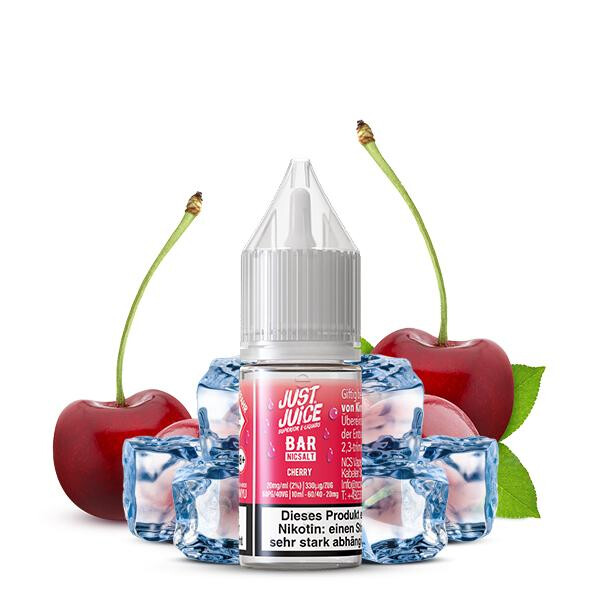 JUST JUICE BAR RANGE Cherry Nikotinsalz Liquid 10 ml 20mg Nikotinmenge