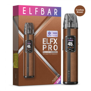 Elfbar ELFX Pro Refillable Kit cowboy-brown Farbe