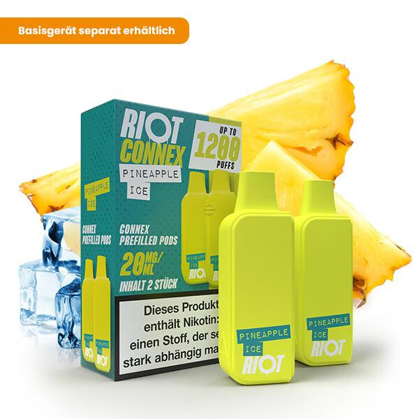 2x RIOT SQUAD Connex Pod - Pineapple Ice 20mg Nikotinmenge