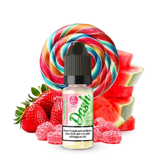 DASH LIQUIDS OVERLOAD Watermelon Strawberry Candy Nikotinsalz Liquid 10ml 20mg