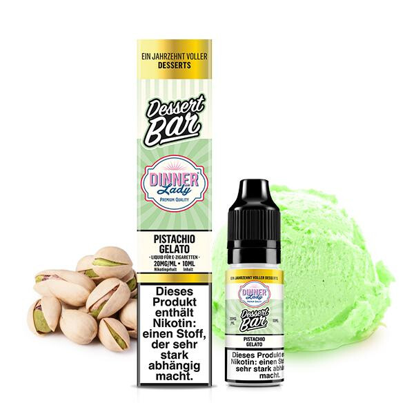 DINNER LADY Pistachio Gelato Nikotinsalz Liquid 10 ml 20mg Nikotinmenge