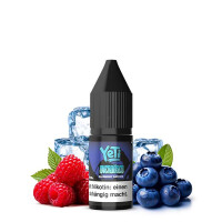 YETI OVERDOSED Blueberry Razz Ice Nikotinsalz Liquid 10 ml 20mg Nikotinmenge