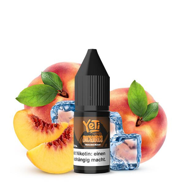 YETI OVERDOSED Piercing Peach Nikotinsalz Liquid 10 ml 10mg Nikotinmenge