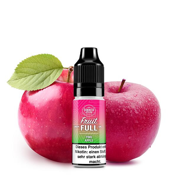 DINNER LADY FRUIT FULL Pink Apple Nikotinsalz Liquid 10 ml 10mg Nikotinmenge