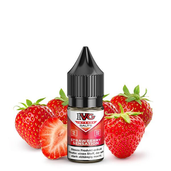 IVG INTENSE Strawberry Sensation Nikotinsalz Liquid 10 ml 20mg Nikotinmenge
