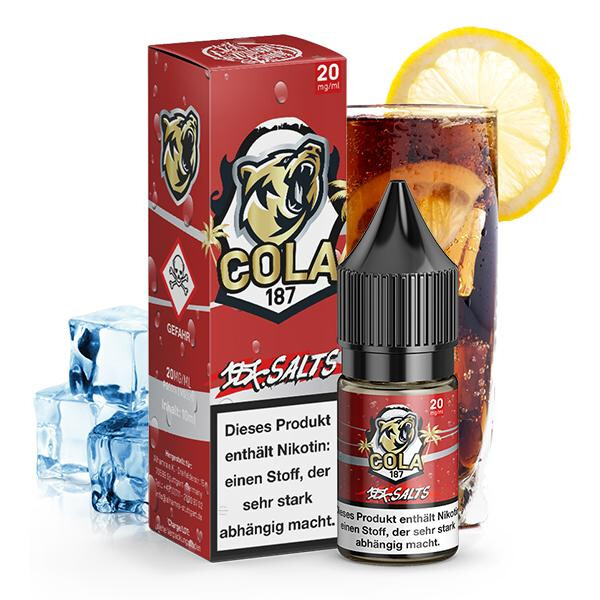187 STRASSENBANDE Cola 187 Nikotinsalz Liquid 10 ml 20mg Nikotinmenge