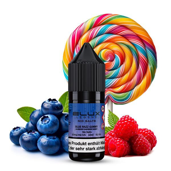 ELUX Blue Razz Gummy Nikotinsalz Liquid 10 ml 20mg Nikotinmenge