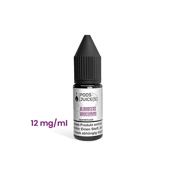 Pod Juices 10ml Liquids 12 mg/ml Blaubeere Kaugummi